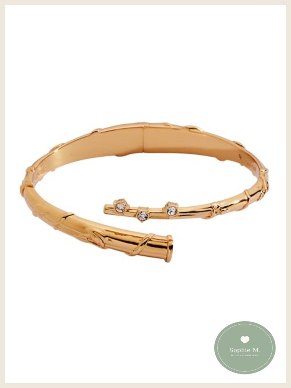 Gold Plated Brass Cuff Bracelet Women Hypoallergenic 7.25 Inch Bangle